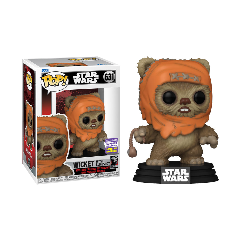 Pop! Star Wars: Wicket with Slingshot 2023 SDCC Shared Exclusive