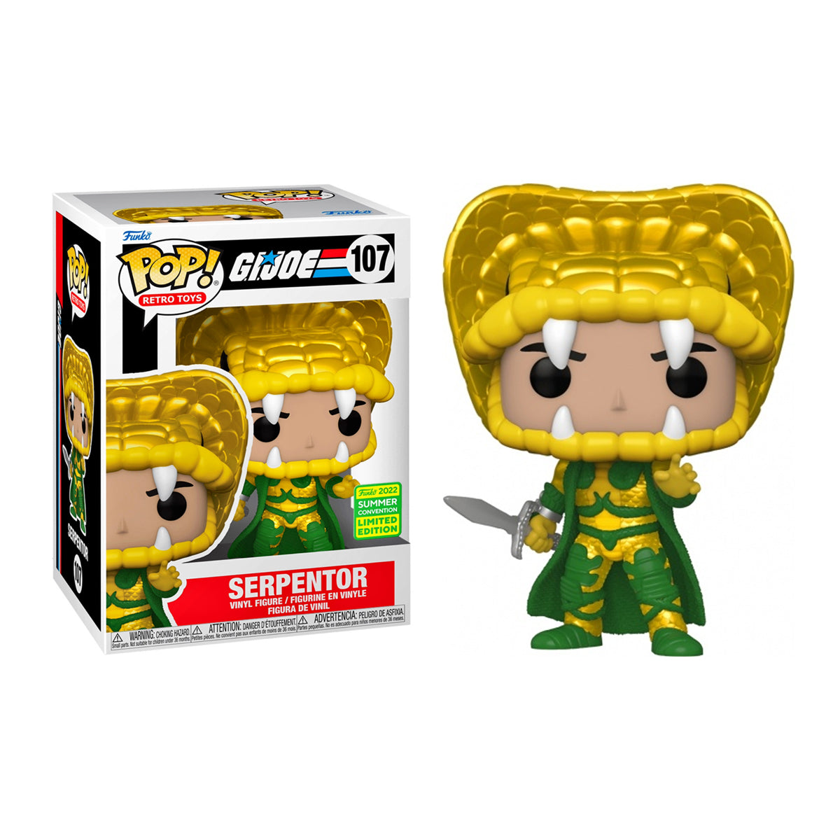 Funko Pop! Retro Toys: G.I. Joe - Serpentor SDCC 2022 Shared Exclusives