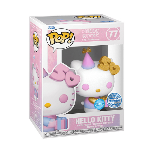 Funko Pop! Sanrio: Hello Kitty 50th - Hello Kitty with Present (Glitter) FSE