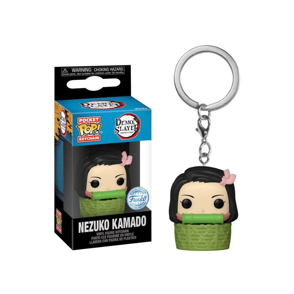 Funko Pocket Pop! Keychain: Demon Slayer - Nezuko in Basket Exclusive